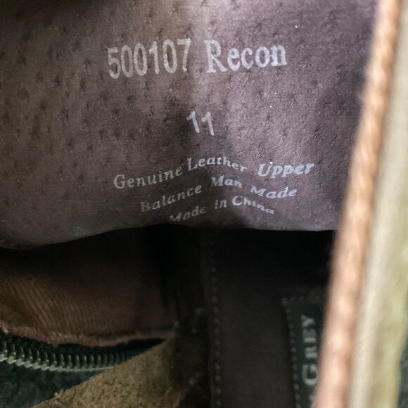 Aston Grey Recon Leather combat Boots Men size 11 Brown lace up / side zip - Picture 12 of 12